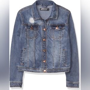 Dollhouse Blue Distressed Denim Jean Jacket